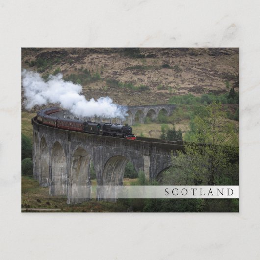 Oude stoomtrein op Glenfinnan Viaduct Briefkaart (Voorkant)