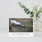 Oude stoomtrein op Glenfinnan Viaduct Briefkaart (Staand voorkant)
