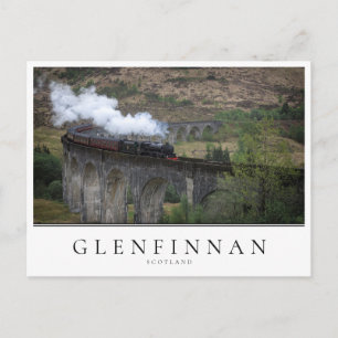 Oude stoomtrein op Glenfinnan Viaduct Briefkaart