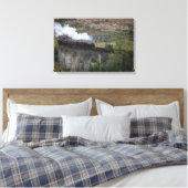 Oude stoomtrein op Glenfinnan Viaduct Canvas Afdruk (Insitu (Slaapkamer))
