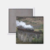 Oude stoomtrein op Glenfinnan Viaduct Magneet (Voorkant / Achterkant)