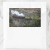 Oude stoomtrein op Glenfinnan Viaduct Rechthoekige Sticker (Tas)