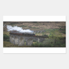 Oude stoomtrein op Glenfinnan Viaduct Rechthoekige Sticker