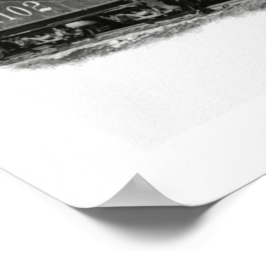 Oude stoomtrein poster (Hoek)