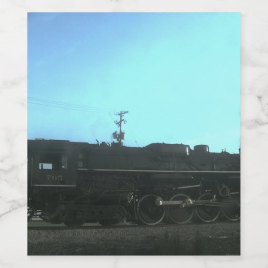 Oude stoomtrein wijn etiket (Enkel label)