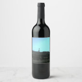 Oude stoomtrein wijn etiket (Voorkant)