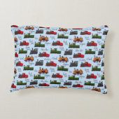 Oude stoomtreinen Klickety Clack Choo Puff Baby Bu Accent Kussen (Achterkant)