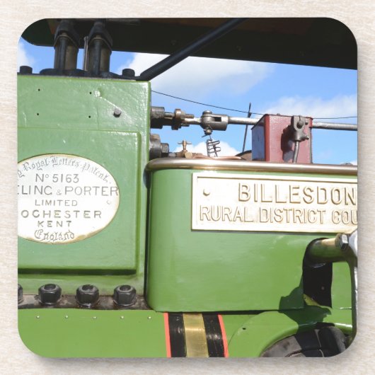 Oude stoomwals bier onderzetter (Voorkant)