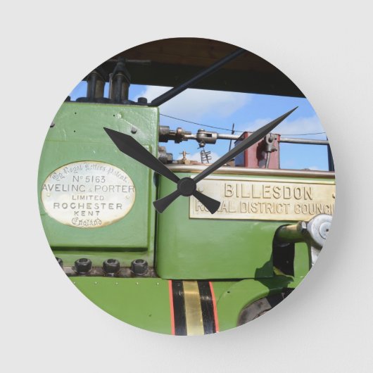 Oude stoomwals ronde klok (Voorkant)