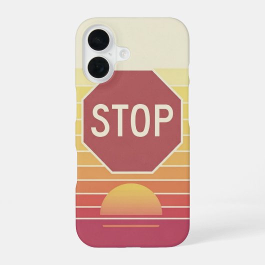 Oude stopbord iPhone 16 hoesje (Achterkant)