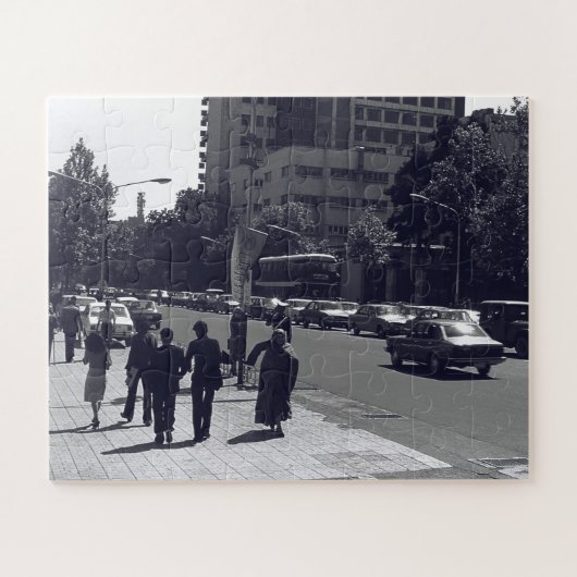 Oude straat en mensen in de Iraanse stad Teheran Legpuzzel (Horizontaal)