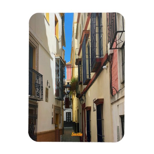 Oude straat in Sevilla, Spanje, reizen Magneet (Verticaal)