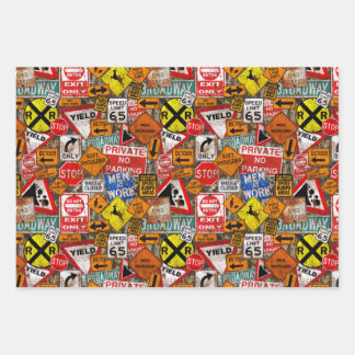 Oude straattekenmerken — papierbladen voor het ver inpakpapier vel