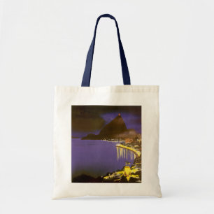 Oude strand bij nacht in Rio De Janeiro, Brazilië Tote Bag