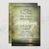 Oude STRAND BRUILOFT UITNODIGINGEN (Voorkant / Achterkant)