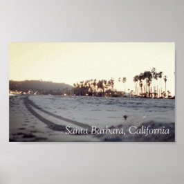 Oude strand Santa Barbara Poster
