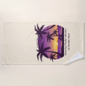 Oude strand zonsondergang vakantie lounge stoel pe strandlaken (Voorkant)