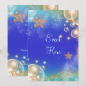 Oude strandschelpen elegante trouwdag kaart (Voorkant / Achterkant)