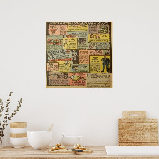 Oude stripboeken poster (Keuken)