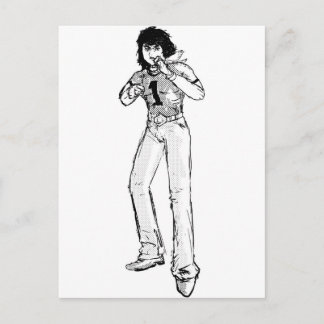 Oude stripheld briefkaart