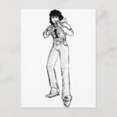 Oude stripheld briefkaart (Voorkant)