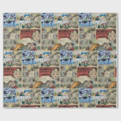 Oude strips inpakpapier (Vlak)