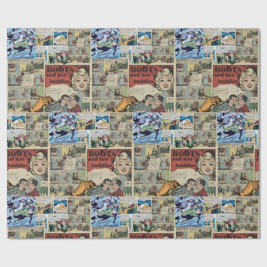 Oude strips inpakpapier (Vlak)