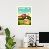 Oude Sugar Land Texas Poster (Thuiskantoor)