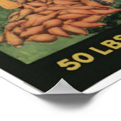  oude suikeraardappelen — Etiketten op fruitkratte Poster (Hoek)