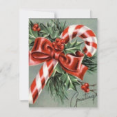 Oude suikerstok  feestdagenkaart (Voorkant)