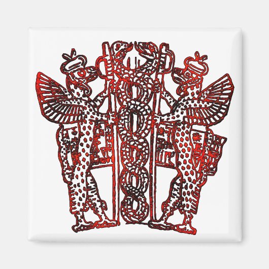Oude Sumerische Caduceus Magneet (Voorkant)