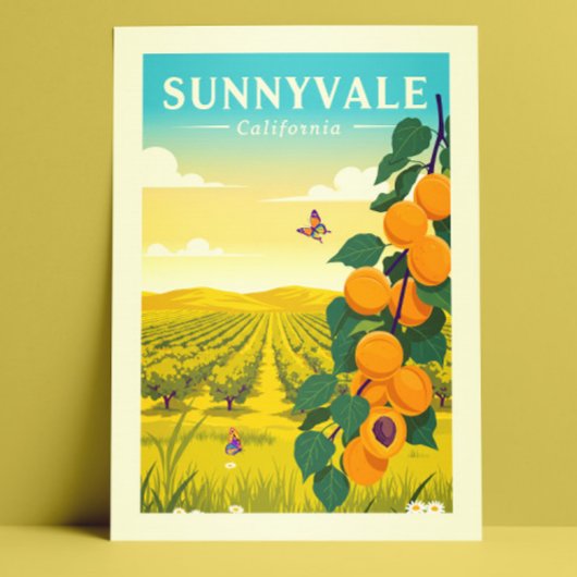 Oude Sunnyvale Californië Briefkaart
