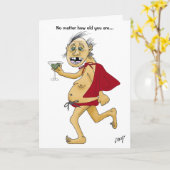 Oude super man verjaardagskaart kaart (Gele Bloem)