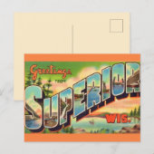 Oude Superieur WI-ansichtkaart Briefkaart (Voorkant / Achterkant)