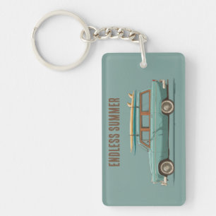 Oude Surf Wagon – Retro Strandauto Sleutelhanger