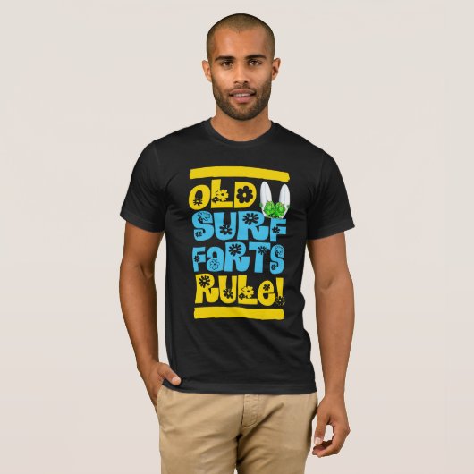 Oude surfers (man) t-shirt (Voorkant volledig)