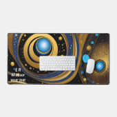 Oude symbolen in levendig abstract ontwerp bureaumat (Keyboard & Muis)