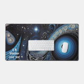 Oude symbolen in levendig abstract ontwerp bureaumat (Keyboard & Muis)