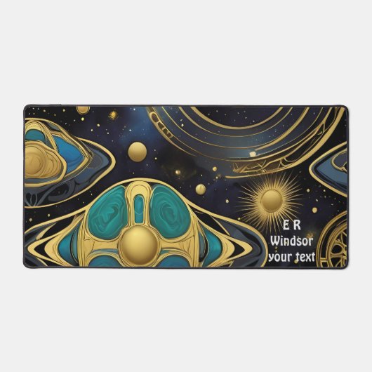 Oude symbolen in levendig abstract ontwerp bureaumat (Voorkant)