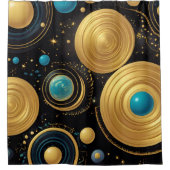 Oude symbolen in levendig abstract ontwerp douchegordijn (Voorkant)