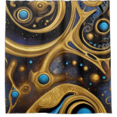 Oude symbolen in levendig abstract ontwerp douchegordijn (Voorkant)