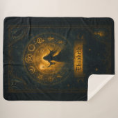 Oude Symbolen & Magische Tovenares Aangepaste Naam Sherpa Deken (Voorkant (horizontaal))