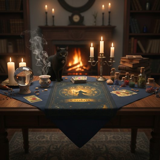 Oude Symbolen & Magische Tovenares Aangepaste Naam Theedoek