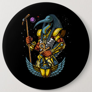 Oude Symbool van de Mestkever van Ankh van de God Ronde Button 6,0 Cm