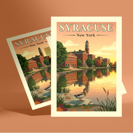 Oude Syracuse New York Briefkaart