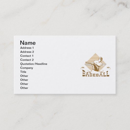 Oude T-shirts en cadeautjes voor honkbal Visitekaartje (Voorkant)