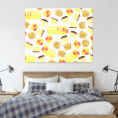 Oude Taarten Patroon Canvas Afdruk (Insitu (Slaapkamer))