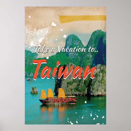 Oude Taiwanese Reisposter Poster (Voorkant)