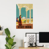 Oude Taj Mahal India Reisposter Agra Mughal Poster (Thuiskantoor)