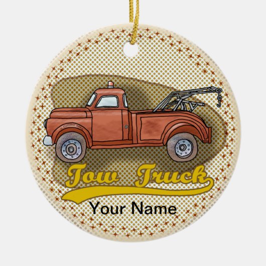 Oude Takelwagenornament Keramisch Ornament (Voorkant)